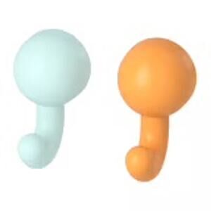 IKEA HUMLESJÖN No-Drill Kids' Hooks Set of 2 for Independent Morning Routines